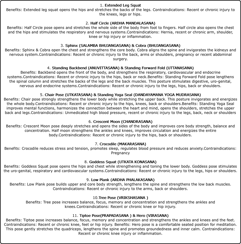 1. Extended Leg Squat  Benefits: